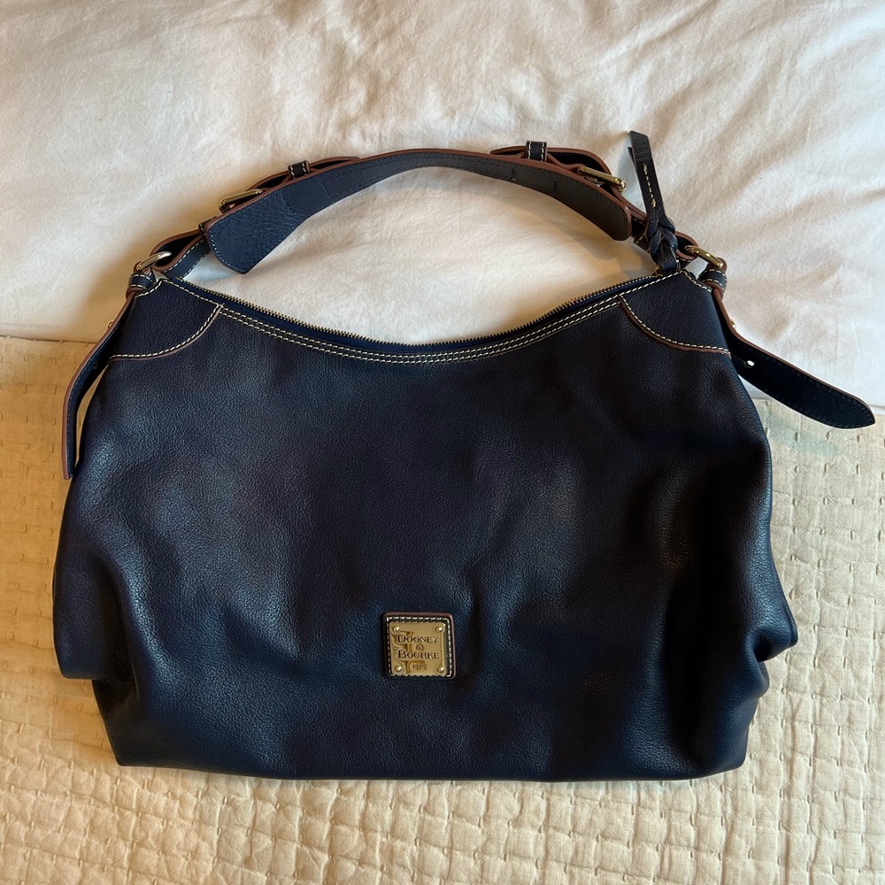 Dooney & Bourke Large Hobo Navy Leather